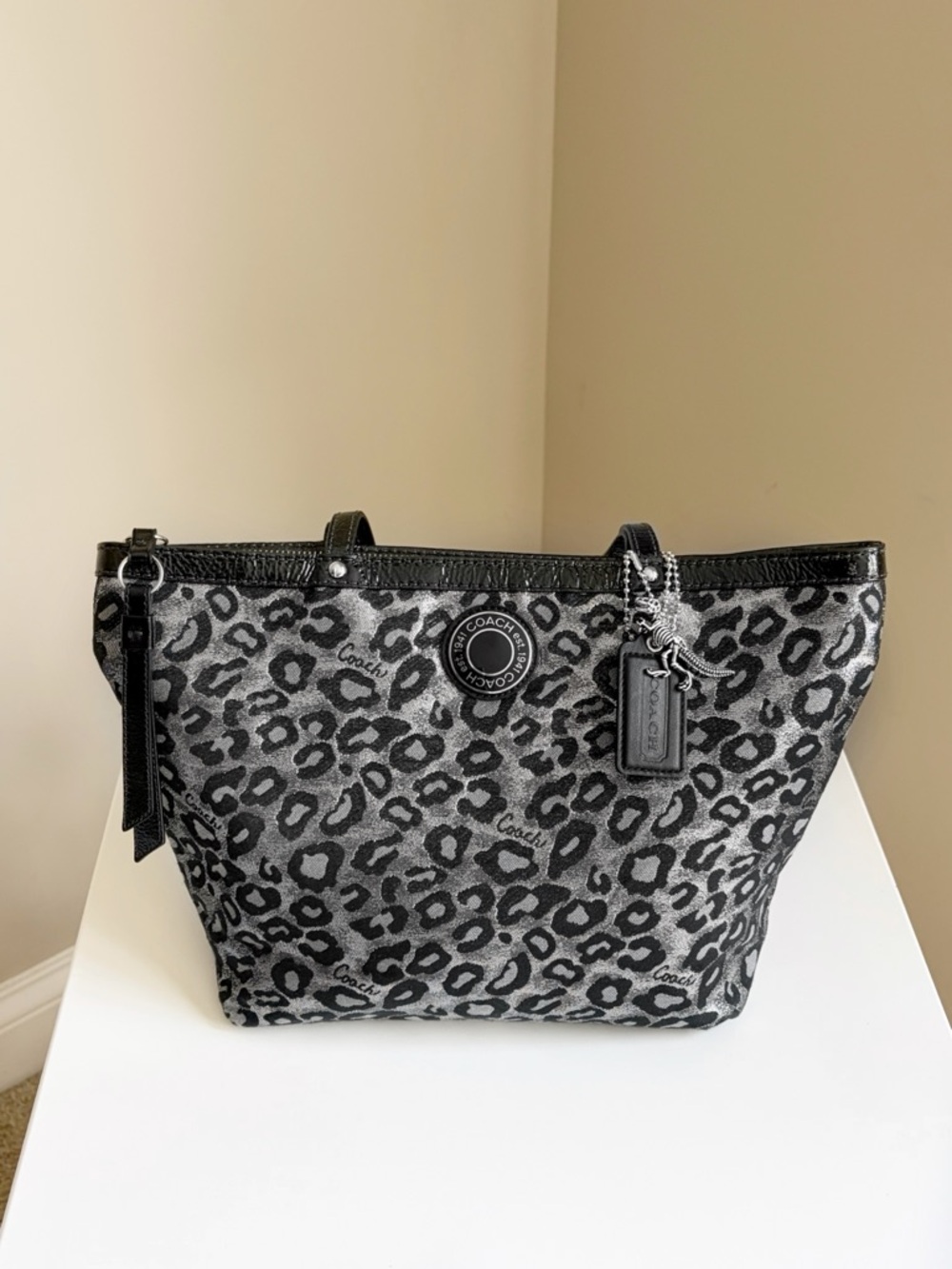 Coach Ocelot Metallic Leopard Tote Bag Y2K